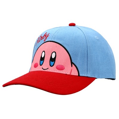 Kirby Peekaboo Blue Traditional Embroidered Logo Adjustable Hat for Men