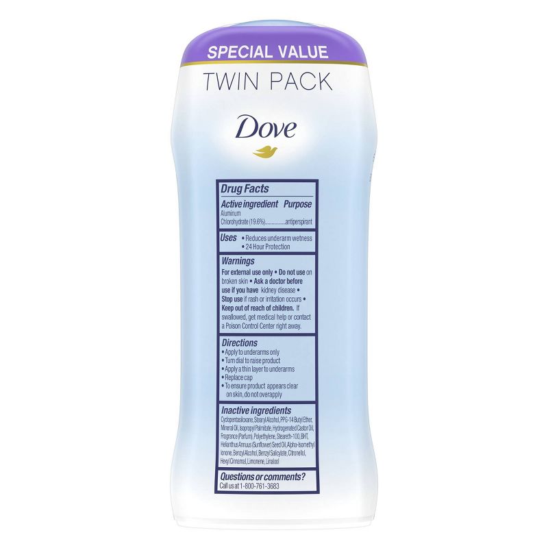 Dove Beauty Fresh 24-Hour Women&#39;s Antiperspirant &#38; Deodorant Stick - 2.6oz/2pk, 4 of 9