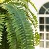 Artificial Boston Fern 15.7" Faux Silk Plant - UV Resistant Indoor Fake Tree with Realistic Leaves and Construction Basket - Perfect for Home Decor - 4 of 4