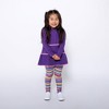 Mixed Up Clothing Girls Tiered Tunic and Legging Set - Purple Multicolor Stripe - 2 of 4