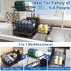 LunaLulinlk 2 Tier Dish Racks for Kitchen Counter, Expandable Dish Drying Rack with Dish Drainer, Detachable Dish Dryer for Kitchen Organizer - 3 of 4