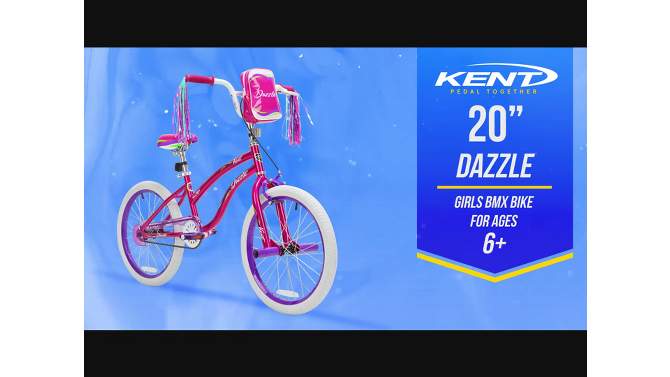 Kent Dazzle 20&#34; Kids&#39; Bike - Pink, 2 of 15, play video