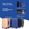 Kumasinova 3Pcs Durable PC Luggage Set,Hardshell Spinner Suitcases with 2 Hooks&TSA Locks,Airline-Approved&Impact-Resistant,21/25/29" - 4 of 4