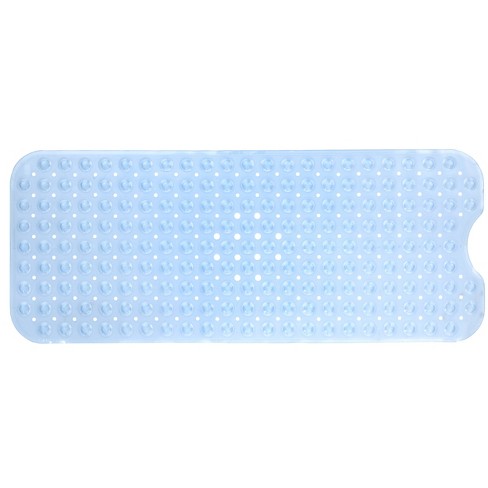 SlipX Solutions 16 in. x 39 in. Extra Long Bath Mat in Translucent