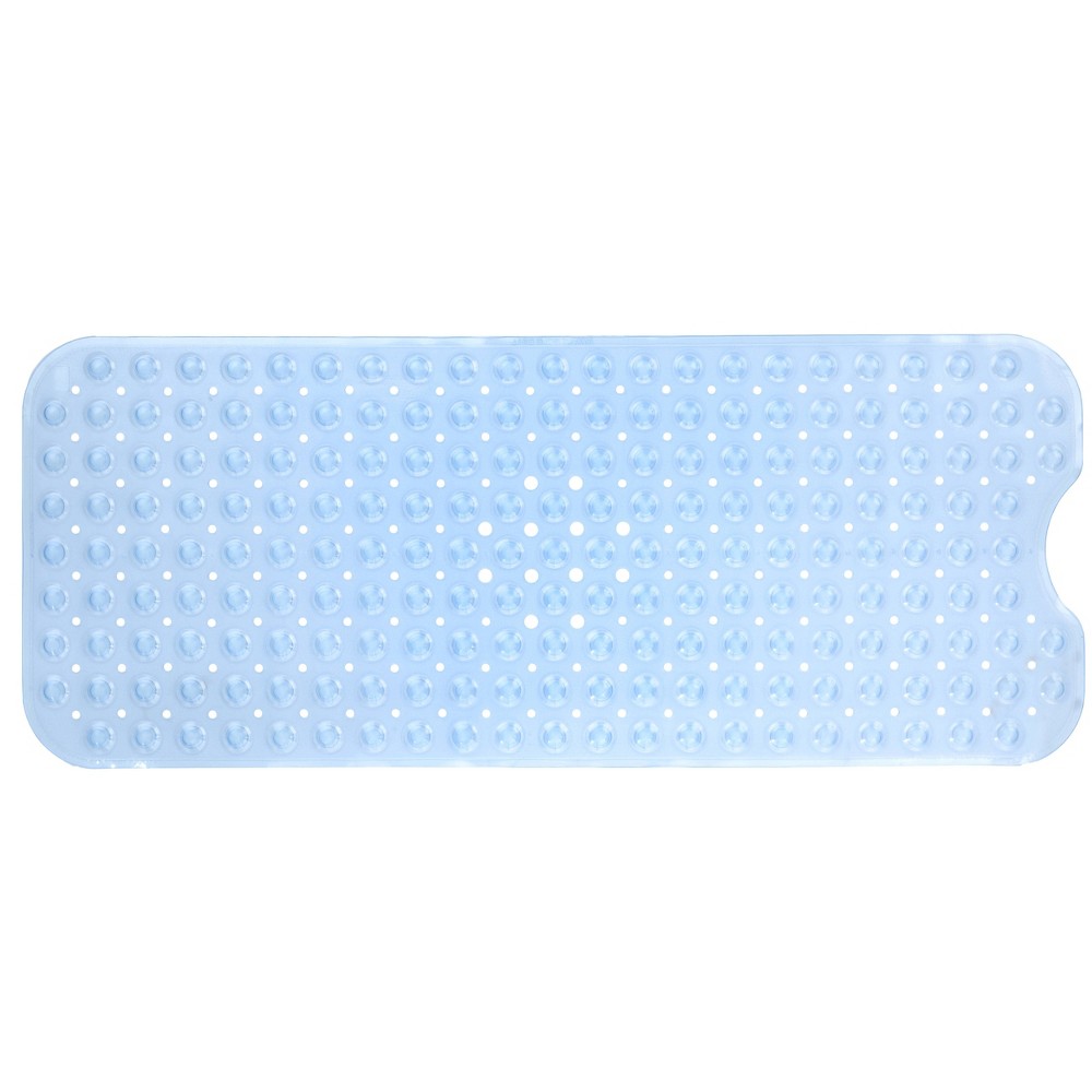 Photos - Bath Mat XL Non-Slip Bathtub Mat with Drain Holes Light Blue - Slipx Solutions
