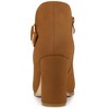 Allegra K Women's Buckle Side Zip Chunky Heels Ankle Booties - 3 of 4