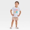 Toddler Boys' Short Sleeve Camping Icons Graphic T-Shirt - Cat & Jack™ Light Gray - 4 of 4