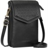 FATMOON Small Crossbody Bags for Women Cell Phone Purse Leather Triple Compartment Handbags Wallet Purses with Card Slots - 2 of 4