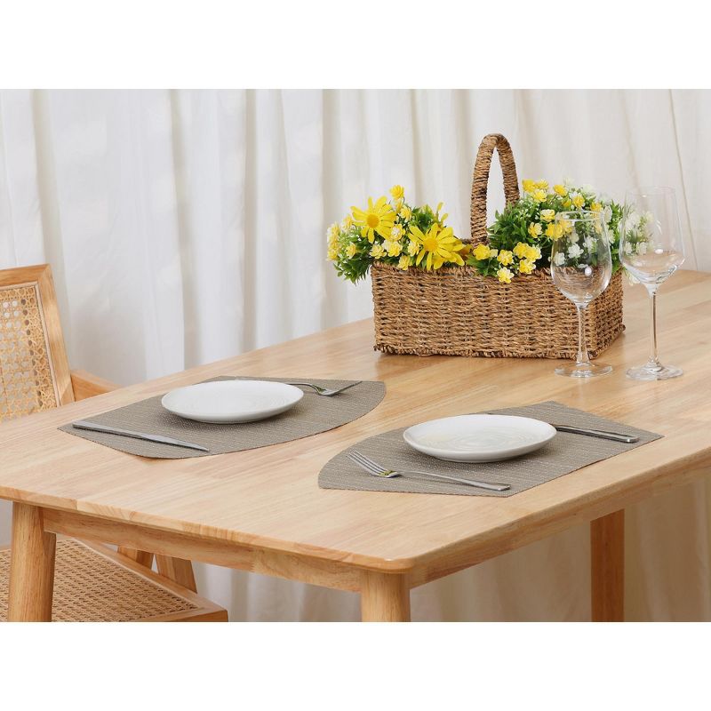 Unique Bargains Table Heat Resistant Water Proof Woven Placemats 18 x 12 Inches 6 Pcs, 2 of 7