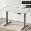 NicBex 55.12 Inch Electric Standing Desk,Dual Motor Adjustable Height Home Office Desk with Two-Piece Tabletop for Bedroom,Living Study Room - 3 of 4