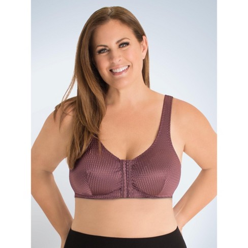 Leading Lady The Marlene - Zig-zag Weave Front-closure Leisure Bra In  Wistful Mauve, Size: 36bcd : Target