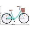 24/26 Inch Women's Beach Cruiser Bike, Women's Bike with Basket, Single Speed, Straddle Bike, Commuter Bike, Women's Adult with Adjustable Seat - 2 of 4