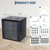 Wall Mount Network Cabinet with Glass Door - Steel Server Rack with Cooling Fan Holes & Lock for Router and WiFi Equipment - 4 of 4