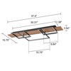 LLHZSY 37 2/5" W 3-Lights Wood Flush Mount Ceiling Light Fixture-3000K - 3 of 4