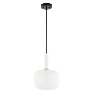 Naois 10" Pendant - PND4149 - White/Black - Safavieh - 1 of 4