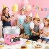 VEVOR Cotton Candy Machine Commercial, 1000W Electric Candy Floss Maker, Easy Use with 15 inch Stainless Steel Bowl and Sugar Scoop, Pink - 2 of 4