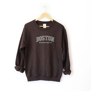 Simply Sage Market Women's Graphic Sweatshirt Embroidered Boston Massachusetts - 1 of 3