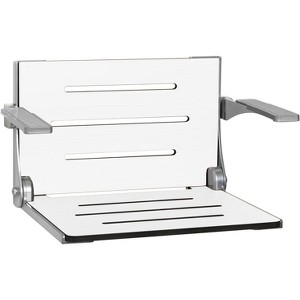 Seachrome Silhouette Comfort Folding Wall Mount Shower Bench Seat with Arms - 1 of 1