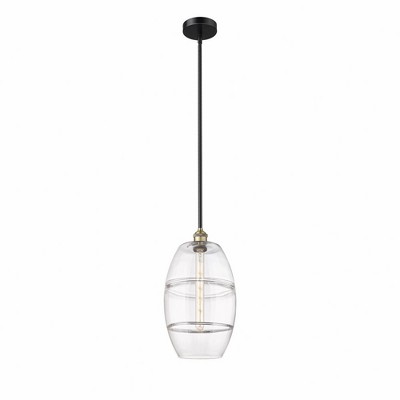 Vaz - 1 Light Stem Hung Mini Pendant In Industrial Style-18 Inches Tall and 10 Inches Wide