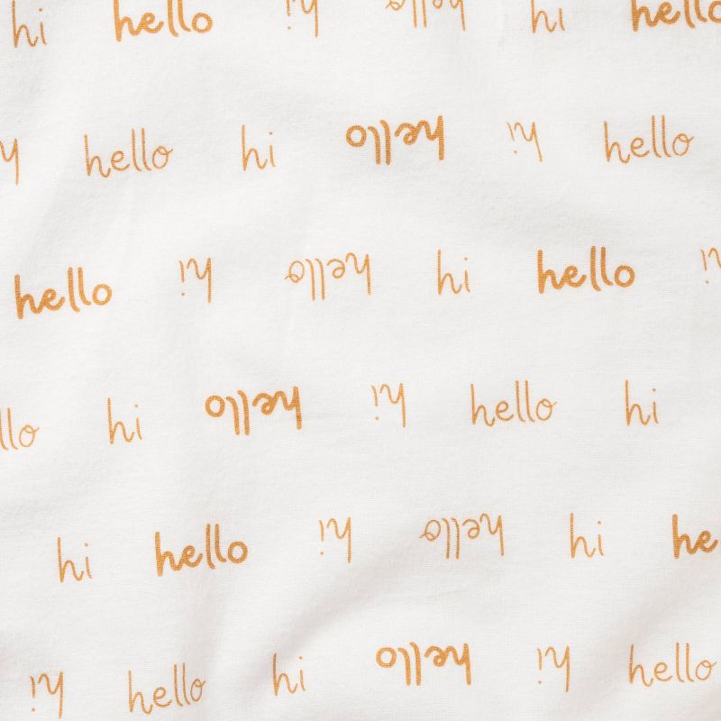 Flannel Fitted Crib Sheet Hello Script - Cloud Island&#8482;, 5 of 7
