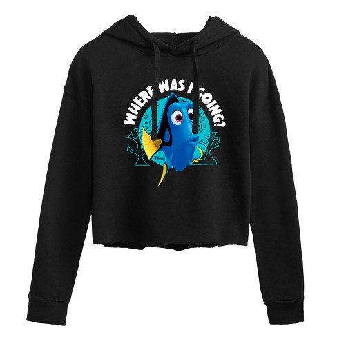 Women's - Disney - Where Was I Going Cropped Graphic Hoodie - image 1 of 3