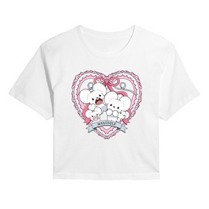 Women's - Pokémon - Maushold 4 Coquette Cropped Graphic T-Shirt - 1 of 4
