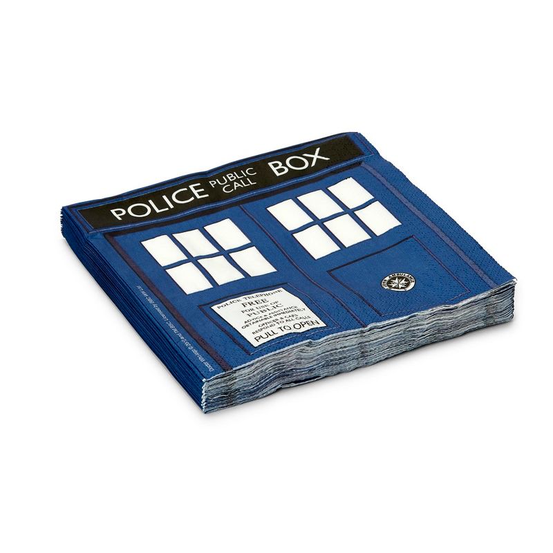 Seven20 Doctor Who 6.5" TARDIS Paper Napkins, Set of 20, 4 of 6