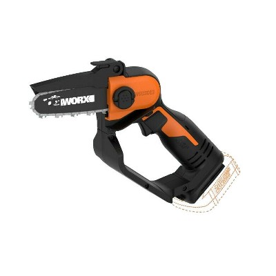 WORX 20V Cordless 12cm One Handed Pruning Chainsaw w/ POWERSHARE 2Ah  Battery & Charger - WG324E.B