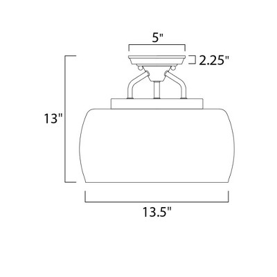 Maxim Lighting Goblet 3 - Light Semi-Flush Mount in Bronze/Antique Brass, 5 of 6