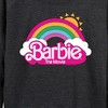 Women's - Barbie - Barbie Logo Rainbow Lightweight French Terry Wide Neck Long Sleeve Shirt - 2 of 4