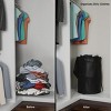 Hastings Home Pop Up Collapsible Laundry Hamper With Carrying Straps and Zipper - Black - 3 of 4