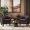 Yaheetech Set of 2 Faux Leather Club Chair, Contemporary Style for Living Room, Bedroom, Reception Room - 2 of 4