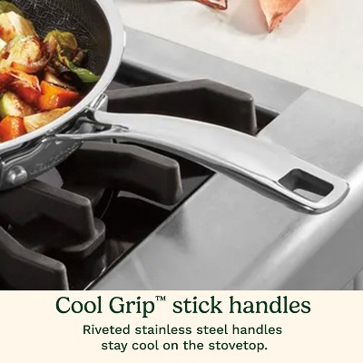 Cuisinart FusionPlus 12 Hybrid Stainless Steel and Ceramic Nonstick Fry Pan with Helper Handle
