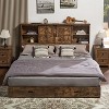 AMERLIFE Wooden Platform Bed with Bookcase Headboard, 2 Drawers, Charging Station - 4 of 4