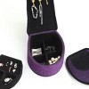 Gulches 9" Tall Display Jewelry Box with Hooks, High Heel Shoe Design, Purple Velvet - 3 of 4