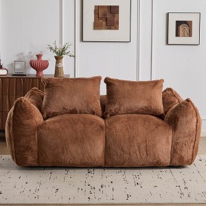 DYHOME Oversized Bean Bag Loveseat - Plush Filled Lounge Chair with Pillows, No Assembly Required Comfort Solution for Any Space - 1 of 4