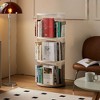 NicBex Bookcases for Living Room 3 Tier Round Floor Standing Bookcase 360� Rotating Bookshelf with Small Footprint for Bedroom - 4 of 4