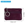 Unique Bargains PU Leather Change Purses Small Organizer Bags with Zipper Key Ring 4.5" x 3" 1 Pc - 2 of 3