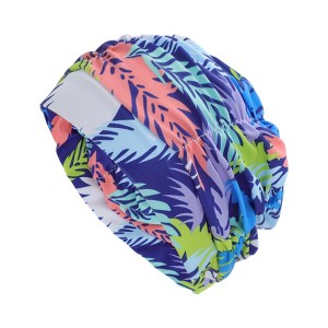 Unique Bargains Nylon Pleated Style Swimming Cap 1Pc - 1 of 4