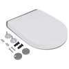 vidaXL Soft-close Toilet Seat with Quick-release Design White Square - 3 of 4