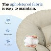 40"W/41.5"W Ergonomic Wicker Papasan Chair with Cloud Thick Density Fabric Cushion, Fluid 360 Degree Swivel Patio Chair - ModernLuxe - 4 of 4