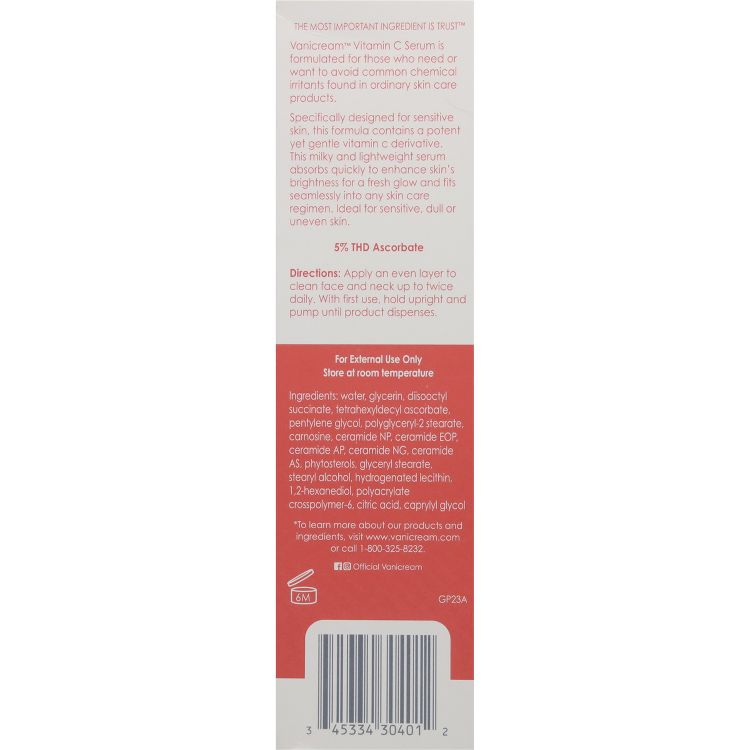 Vanicream Vitamin C Face Serum with Ceramides for Sensitive Skin - Unscented - 1.2 fl oz, 3 of 9