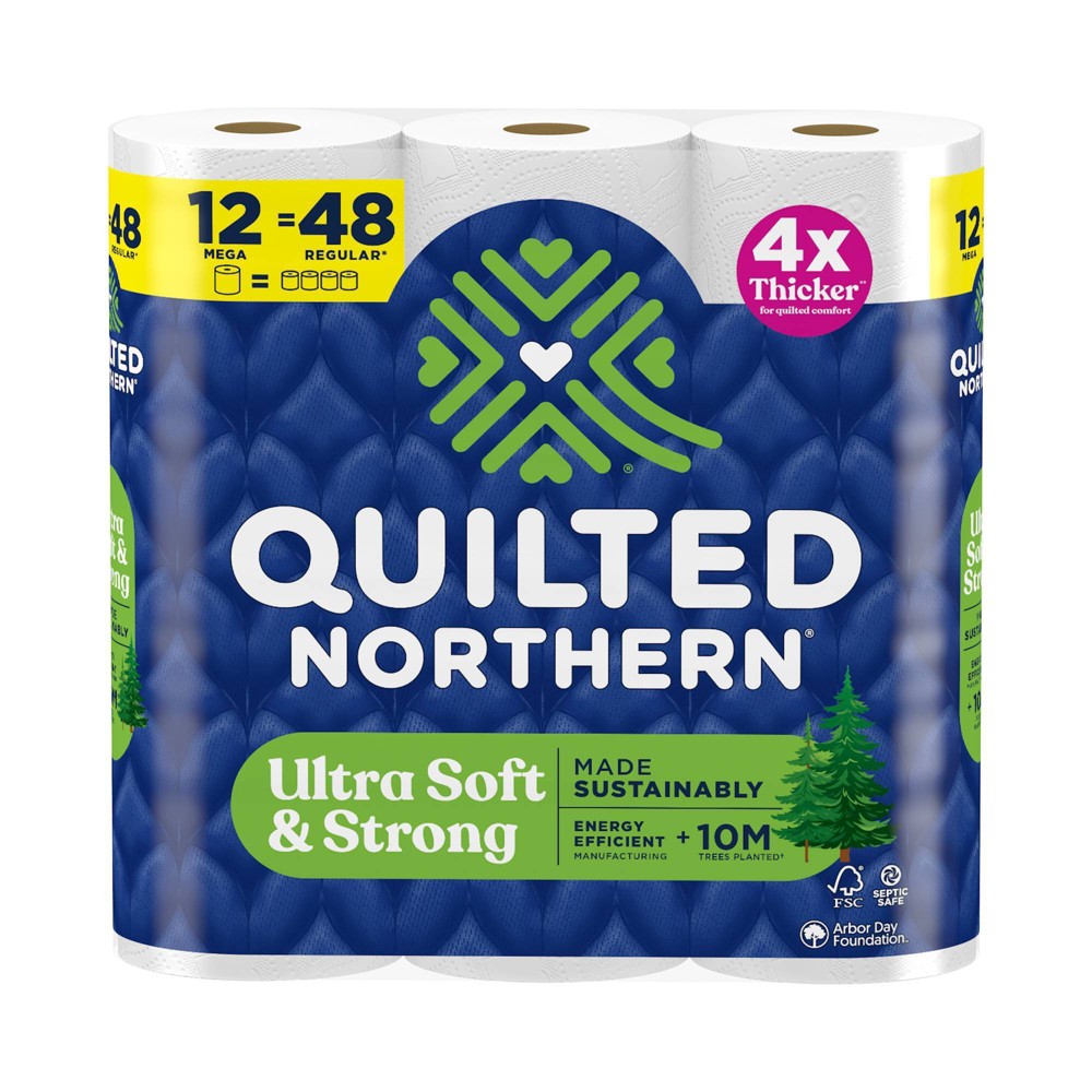 Quilted Northern Ultra Soft Strong Toilet Papers - 12 Mega Rolls: 255 Sheets Per Roll