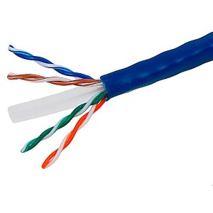 Monoprice Cat6 Ethernet Bulk Cable - Network Internet Cord - Solid, 500Mhz, UTP, CMR, Riser Rated,  Pure Bare Copper Wire, 23AWG, 500ft, Blue - 1 of 4