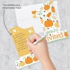 Big Dot of Happiness 1st Birthday Little Pumpkin - Shaped Fill-In Invitations - Fall First Birthday Party Invitation Cards with Envelopes - Set of 12 - 2 of 4