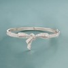 Ross-Simons 0.15 ct. t.w. Diamond Bow Bangle Bracelet in Sterling Silver - 3 of 4