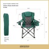 ARROWHEAD OUTDOOR Deluxe Folding Camp Quad Chair w/Headrest, Glass & Cup Holders, Armest 6-can Cooler, Heavy Duty Carry Bag, 550 lbs Weight Capacity - 3 of 4