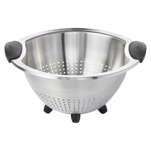 OXO 3Qt Stainless Steel Colander: Dishwasher-Safe Pasta Strainer, Light Silver, 9.6" Width, 3Qt Capacity - 1 of 4