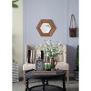 18.5inx 18.5inHexagon Mirror with Natural Wood Frame, Wall Decor for Living Room Bathroom Hallway, - 2 of 4