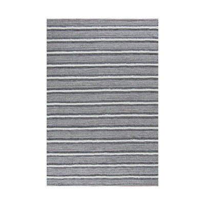 4'x6' Corrina Cotton Rug Charcoal Gray/Natural - Anji Mountain